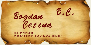 Bogdan Cetina vizit kartica